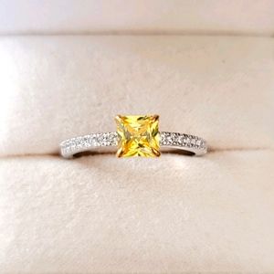 CZ Canary Princess Ring